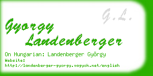 gyorgy landenberger business card